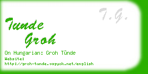 tunde groh business card